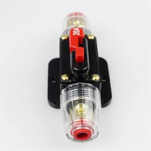 GVEXLUOQ Disjoncteur 20A 30A 40A 50A 60A 80A 100A 12V 24V DC Audio Fusible réarmable Disjoncteur(20A)