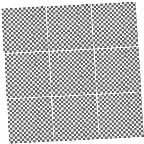 MAGICLULU 200 Pièces Papier quadrillé noir et blanc résistant à l'huile papier de soie à carreaux doublures en pour panier alimentaire huilé pour la cuisson sulfurisé