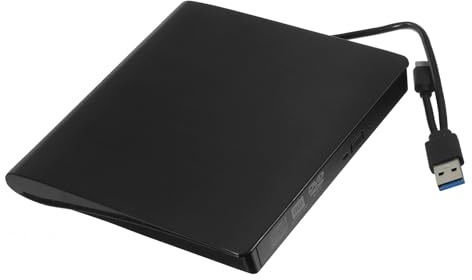 Vaguelly Dual Interface Optical Drive Type-c External Dvd Burner for Portable Cd Dvd Player Tray Design Compatible Laptop Desktop for Watching Movies Music Listening
