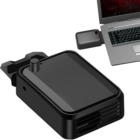 Xistuoz Refroidisseur pour ordinateur portable | Refroidissement à extraction d'air pour ordinateur portable – Contrôle du vent – Radiateur CPU à faible bruit pour temps chaud, travail multitâche