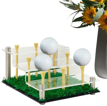Acryl-Golfball-Vitrine, transparenter Sammlerhalter für Sportbälle, Vitrine Aufbewahrung für Tennis, Softball, Lacrosse im Wohnzimmer, Arbeitszimmer, Büro, Schlafzimmer oder Tischplatte