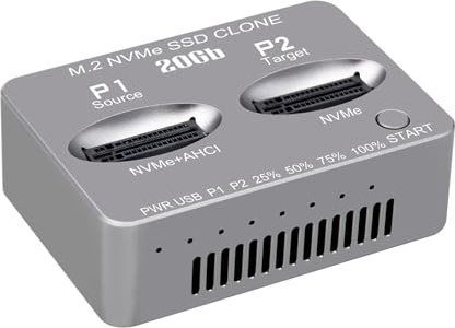 NVME Docking Station AHCI Offline Copy USB 3.2 Tipo C Disco Duro Externo Caja Doble Disco 20Gbps Sistemas de Disco de Estado Sólido AHCI Duplicador Clonador