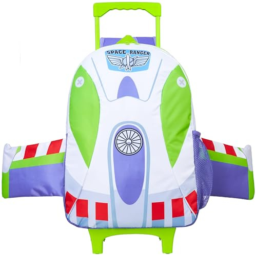 Disney Toy Story 2-i-1 rullande barnryggsäck Buzz Lightyear skola mini resväska med hjul och handtag, resegåvor för barn