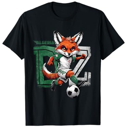 Maillot Fennec Drapeau Algérie Cadeau Foot Algérienne Dz T-Shirt