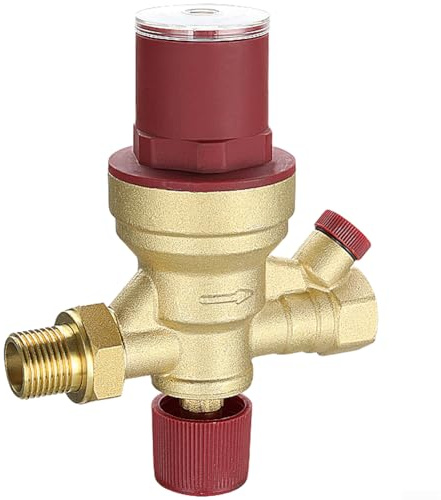 Septoolshop Válvula de desaireación automática de latón para sistemas de calefacción DN15 Válvula de suministro de agua de presión media, flujo unidireccional, calefacción central, calefacción central