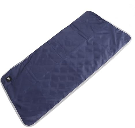 GOWENIC Cuscino del Sedile Riscaldato Portatile da 5 V |Cuscino per Sedia Elettrica 45x90 Cm per Campeggio, Ufficio, Casa (Blu Navy)