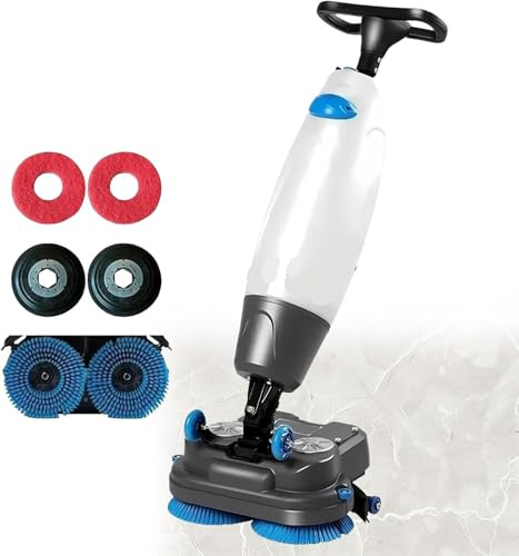Autolaveuse-sécheuse industrielle robuste - Balai polisseur sans fil autoporté de 43 cm (17 pouces) pour le nettoyage industriel des carreaux de béton.