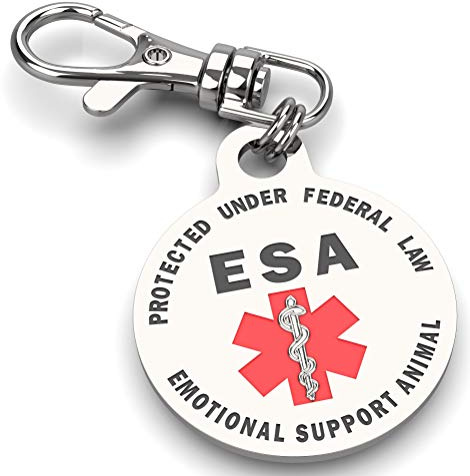 ESA tag Emotional support animal tag emotional support animals ID emotional support dog vest Service Dog animal ESA service dog patch tag collar tags for small dogs collars medical patches sevice esa