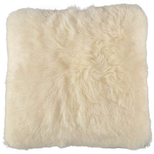 generisch Lammfell Kissenbezug Weiss aus echtem Island Lammfell ca. 40 x 40 cm Schaffell Kissen