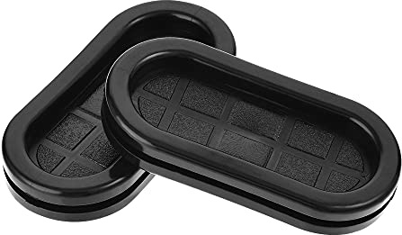 sourcing map Goma Ojal Ovalado Doble Cara Montaje Tamaño 45 x 20mm para Cable Protección 4Uds