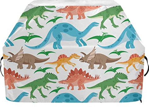 Bunte Dinosaurier-Grillabdeckungen, strapazierfähig, wasserdicht, 165 cm