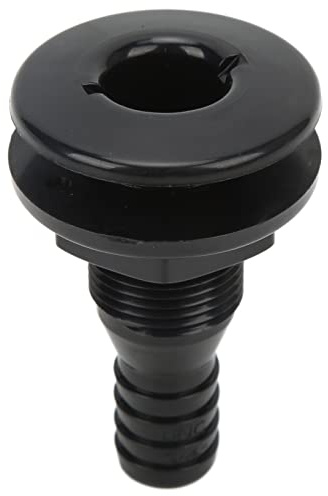 3/4in Thru Hull Fitting für Boote Marines ABS Kunststoff Schlauch Kupplung Abfluss Anschluss Anschluss Zubehör (Schwarz)