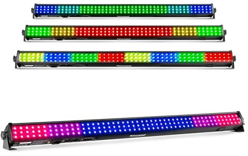 BeamZ LCB144 MKII LED Bar 4er Set, Professionelle Lichtbar, DJ Lichteffekt, DMX, Soundsteuerung, Master-Slave-Funktion, Partybeleuchtung, LED Party Light Show, Inkl. Fernbedienung