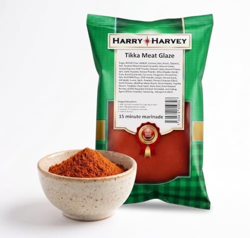Harry Harvey Tikka Meat Glaze 200g – Chicken Tikka Seasoning, Rub & Marinade for BBQ, Oven & Air Fryer | Also for Pork, Beef & Fish | No MSG, No Artificial Colours | Authentic Restaurant-Style Flavour