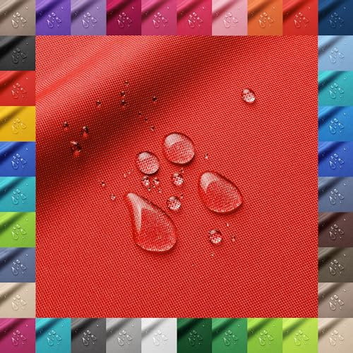 Patchhome Oxford Polyester Öko-Tex Gewebe, Wasserdicht, Polyesterstoff, Meterware mit 160cm Breite reißfest und pflegeleicht (Rot)