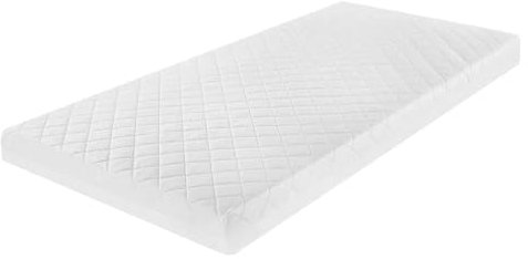 Restorology Colchón para cuna de bebé, transpirable, extragrueso, súper suave, antialérgico, impermeable, con funda extraíble lavable, fabricado en Reino Unido, 87 x 44 x 5 cm