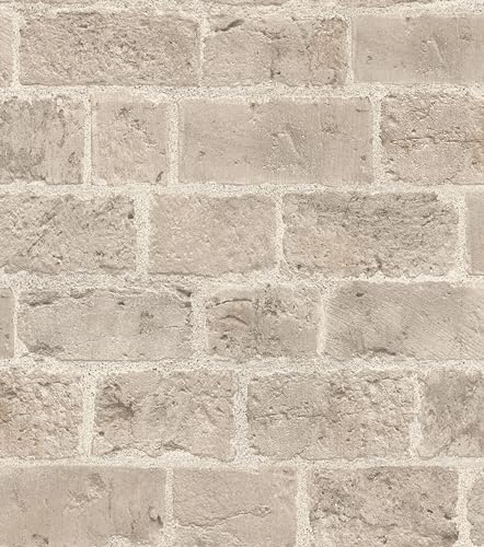 Rasch Tapeten 865721 - Vliestapete mit Steinoptik in Beige aus der Kollektion Symphony - 10,05 m x 0,53 m (LxB)