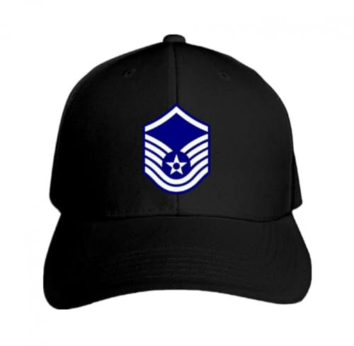 LEPTWORLD Gorra de Beisbol Gorra de béisbol del Sargento Mayor de la Fuerza Aérea 1er SGT Diamond Rank Gorra de béisbol Gorra de Lengua de Pato Gorra de Moda Regalo
