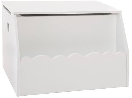 WELL HOME MOBILIARIO & DECORACIÓN Coffre à jouets et bibliothèque pour enfants, blanc, L 57,5 x P 37,5 x H 38,5 cm.