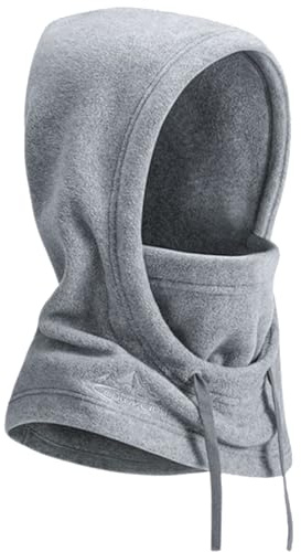 JFAN Sturmhaube Gesichtsmaske Winter für Männer Frauen Unisex Thermo Skimaske Balaclava für Radfahren Snowboarden Skifahren Motorradfahren Winddicht Gesichtshaube,Grau