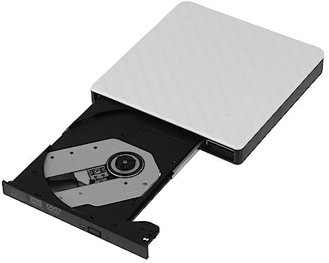 Yardenfun USB DVD Burner Externe pour Pc Et Ordinateur Portable Lecteur Enregistreur DVD avec Câble USB Intégré Et Design Élégant