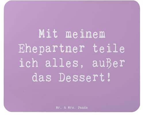 Mr. & Mrs. Panda Mauspad Spruch Ehepartner Dessert - Geschenk, Beziehung, Büroausstattung, Designer Mauspad, Jahrestag, Freude, handgemacht,