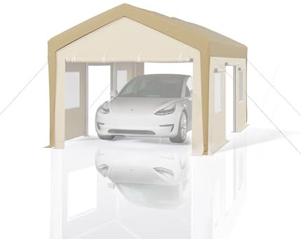 KYBOLT 10'x20' Carport Replacement Canopy Cover - Waterproof, UV-Resistant, and Wind-Resistant 180G PE Fabric - Yellow (Cover ONLY, Frame NOT Included)