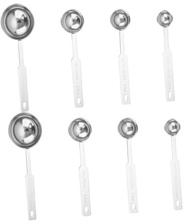 GLEAVI 8piezas Cucharas Medidoras Para Hornear De Acero Inoxidable Cucharas y Cucharaditas De Cocina Para Medir Ingredientes