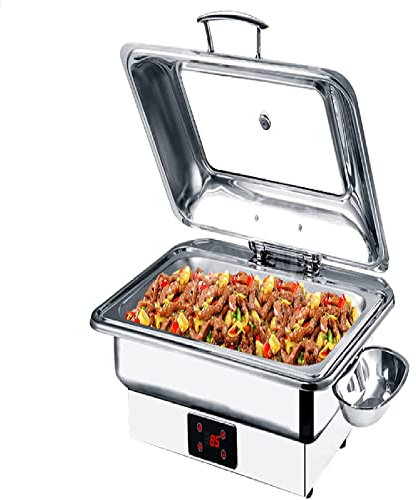 MYUYEE Food Warmers for Parties Buffets Electric6L Electric Chafing Dishes with Touch Display 600W Fast Heating 30℃-85℃ Adjustment Keep Food Warm All Day LongB,A