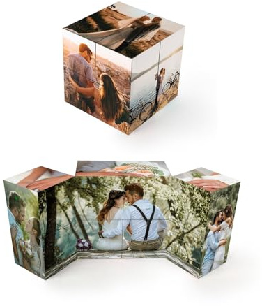 Generisch Personalisiert Infinity Cube Fotowürfel Foto Geschenk Geburtstag, Weihnachten, Personalisierte Geschenke für Kinder, Familie, Freunde