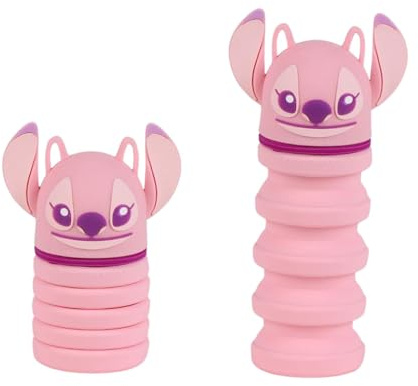 Disney Lilo und Stitch Federmäppchen, Schlampermäppchen, Ausziehbar 12,5-20 cm, Stiftehalter mit Reißverschluss, Etui, Schule, Kindergarten (Rosa)
