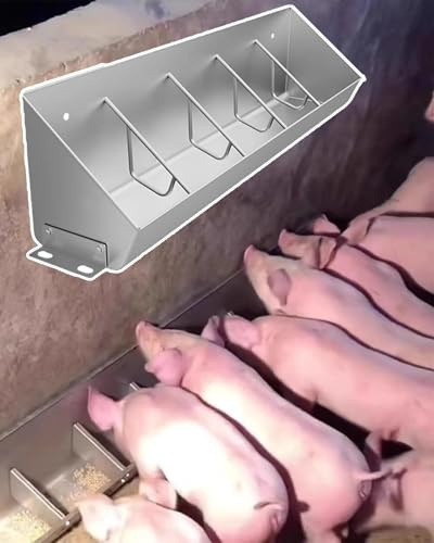 Schweinefutterspender aus Metall, robuste Futtertrog für Schweinefahrt, Schweinefarmen, Hühnerfütterung, Boden- oder Hängehalterung, einfache Installation