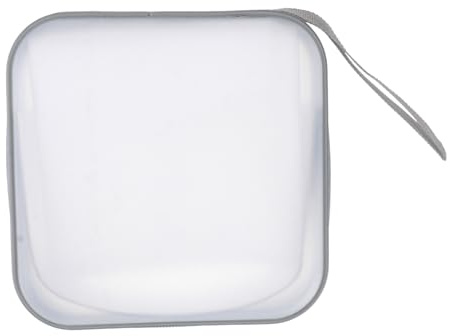 HOLIDYOYO Étui Organiseur Transparent Pour 40 Cd Dvd En Plastique Rigide, Fermeture Éclair Portable, Protection Anti-rayures Et Humidité, Rangement Musique Et Données, Format 17 x 15,5 x 4,8 Cm