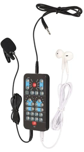 Acouto Handheld Voice Voice Changer Handheld Changer, Multifunctional Disguiser with 10 Sound Change Modes and 8 Effects for Mobile Phone and Streaming