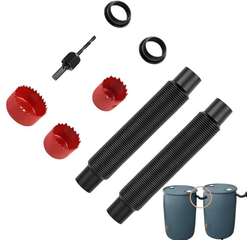 Arroopu Kit Desviador para Barril de Lluvia | Accesorios De Adaptador Impermeable,Kit De Conexión para Barril De Lluvia - para Limpieza En El Exterior Riego del Jardín Y del Patio Conservación