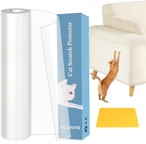Protección contra arañazos para sofá, gato, lámina protectora para gatos, autoadhesiva, transparente, antiarañazos, para muebles, sofá, puerta y pared, 30 cm x 3 m (30 x 300 cm)