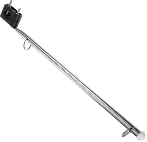 Angoily Marine Stainless Steel Boat Flagpole Support Rod for 7/8 1 1/4 Tubes, Boat Flag Fixing Holder Mount, Sturdy Marine Deck Hardware for Sailing and Boating