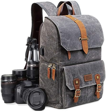 UBAYMAX Zaino per fotocamere reflex impermeabile borsa impermeabile DSLR antiurto 15,6 pollici borsa per computer portatile borsa da viaggio fotocamera per Canon Nikon Sony Olympus, nero, 15,6 Pouces