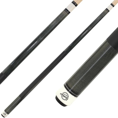 Hardy Pool Billard Queue Uni Serie, 2 teilige Billardqueues mit Griffband aus Kunstleder, Cue Länge 147cm, 12,5 mm Mehrschicht Profi Klebeleder, Edelstahl Schnellverschluss, rot, blau, grau, schwarz