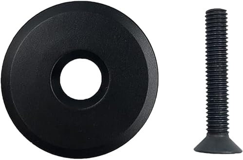 Jinshining Schwarze Fahrradkappe für Vorderradgabelvorbau, Fahrrad-Headset-Kappe und Schraube, Fahrrad-Oberrohrkappe, Dekoration für Rennrad, 28,6 mm Lenker, Headsets und Vorbauten