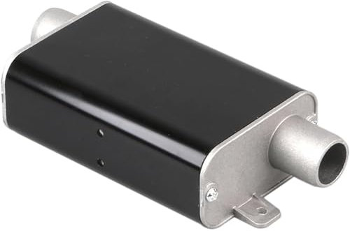 24mm Abgasschlauch Schalldämpfer, AbgasschalldäMpfer, Auspuff Schalldämpfer, Schwarz Edelstahl Standheizung, Kleiner Schalldämpfer aus Aluminiumlegierung, für Auto Auspuffanlagen Diesel Heizung