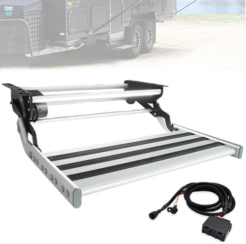 Marchepieds manuels pliables pour remorque, télescopique, antidérapant, pour camping-car, van, remorque de voyage, caravane, 150 kg