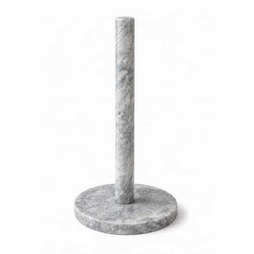 Silk Route Home White Marble Kitchen Roll Holder - Paper Towel Stand