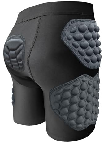 Vadderade Protector Shorts Barn - Andningsbara Coccyx Skyddsbyxor, Höftskyddsunderkläder | Stötsäkra sportkompressionshorts krockbyxor tonåringar med EVA-stoppning