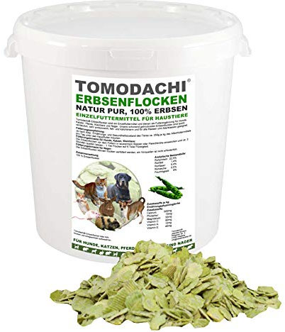 Erbsenflocken Nagerfutter, Nagersnack, Kaninchen, Naturprodukt, Ergänzungsfutter Verdauung, Stoffwechsel, Immunsystem, Proteine, Mineralien, Schonkost, kalorienarm, Tomodachi® Erbsenflocken 3kg