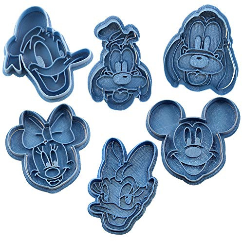 Cuticuter Pack Disney Caras cortador de galletas, azul. 8x7x1,5cm
