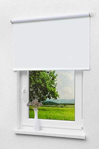 LYSEL - Qualitätsspringrollo abdunkelnd (B x H) 123cm x 190cm in weiß