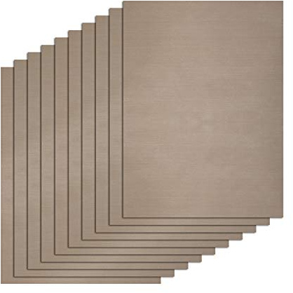 ISIYINER Carta da Forno Antiaderente e Riutilizzabile Stuoia per Cottura Lavabile Resistente al Calore Foglio di Teflon 40x30cm 10 Pezzi
