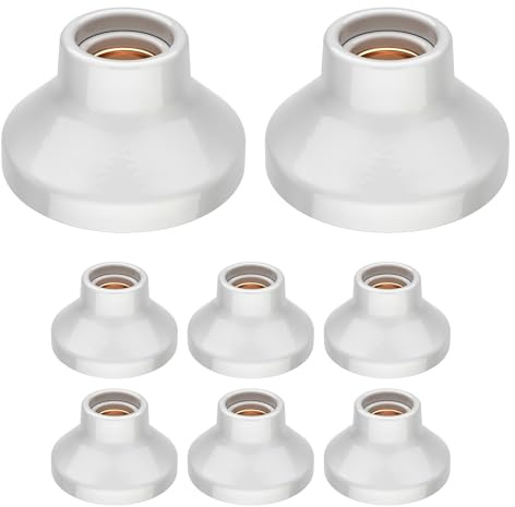ledscom.de 8 lámparas de techo/portavelas ELEKTRA, porcelana, blanco brillante, 1x E27 máx. 300 W