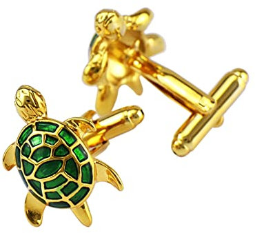 BCughia Manschettenknöpfe Herren Luxury, Manschettenknöpfe Gold Gold Kupfer Schildkröten Design Manschettenknöpfe zur Geburtstag Abschluss